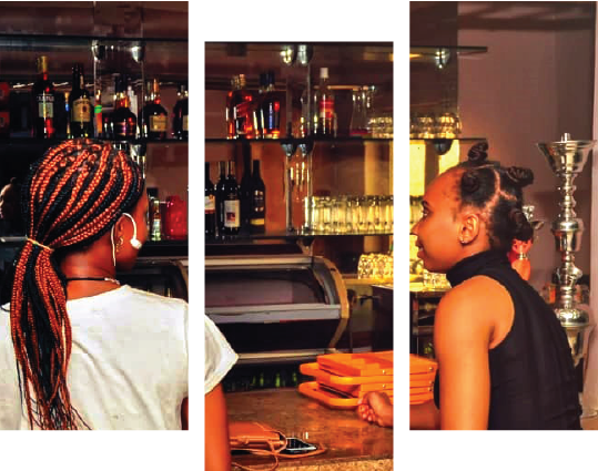 Two ladies at Leila's restobar